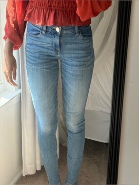 TALL American Eagle Outfitters Women's Medium Blue Skinny Jeans